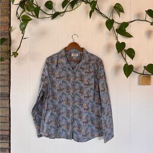 🫎 Vintage Mountain Moose Vintage Button Down - 100% cotton